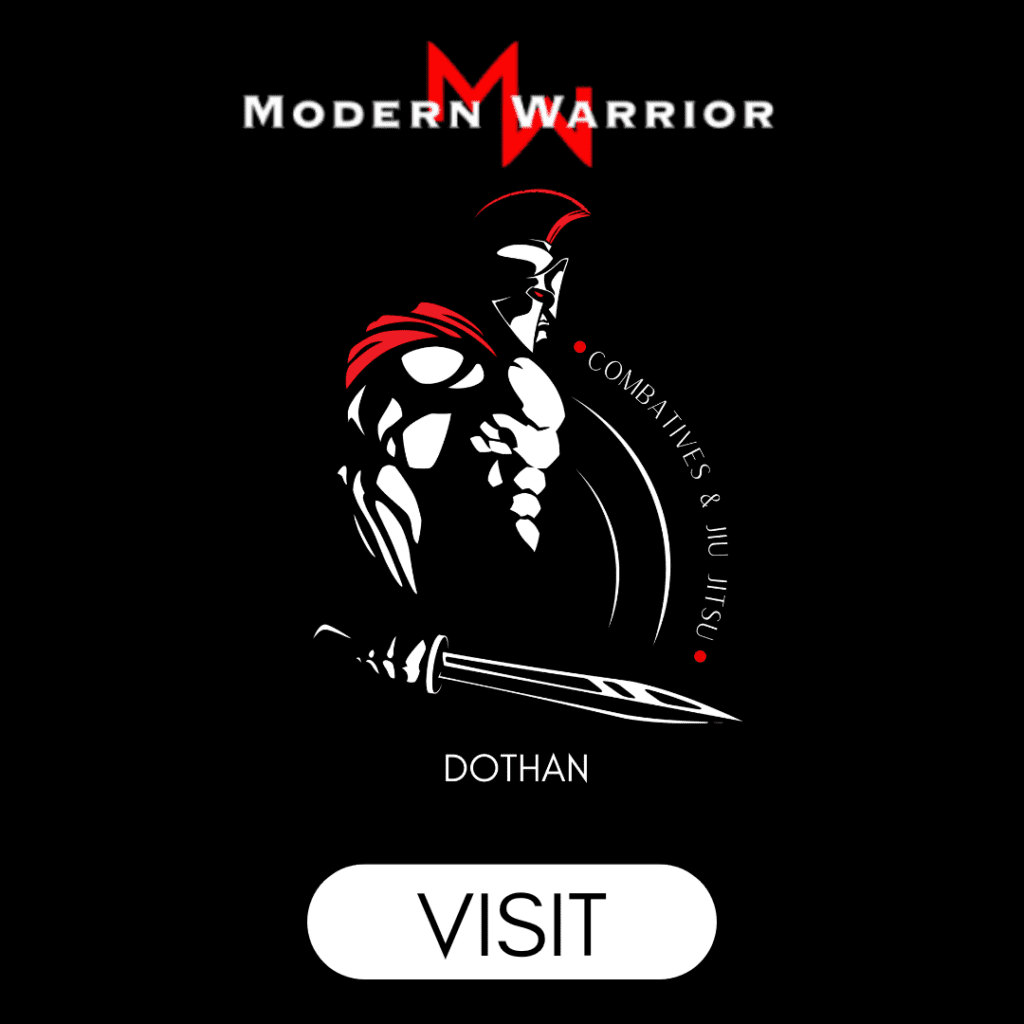 A modern warrior logo with the word "modern warrior".