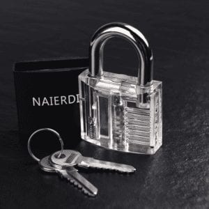 Large Clear Practice Lock with Cover