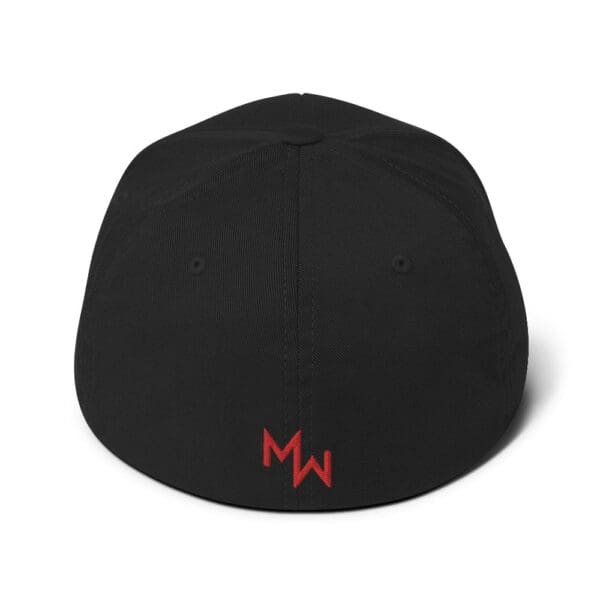A Modern Warrior Flex Fit Structured Twill Cap with the letter m on it.