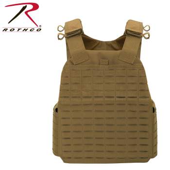 The Rothco Laser Cut Molle Plate Carrier Vest is shown on a white background.