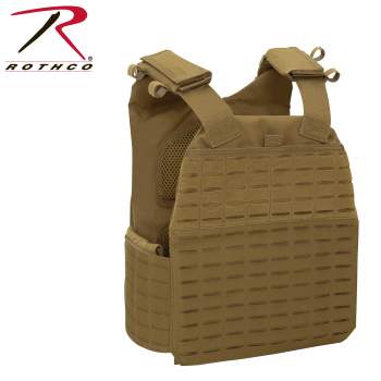 The Rothco Laser Cut Molle Plate Carrier Vest is displayed on a white background.