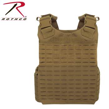 The Rothco Laser Cut Molle Plate Carrier Vest in coyote will be replaced with the product name, Rothco Laser Cut Molle Plate Carrier Vest.