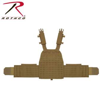 Rothco Laser Cut Molle Plate Carrier Vest featuring two straps.