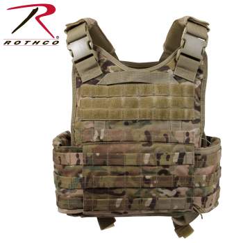 A Rothco MOLLE Plate Carrier Vest (Multiple Pattern Choices) on a white background.