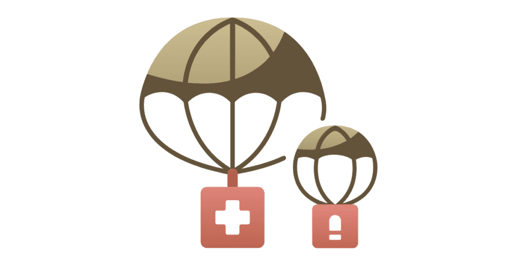 Supply drop for quarantine