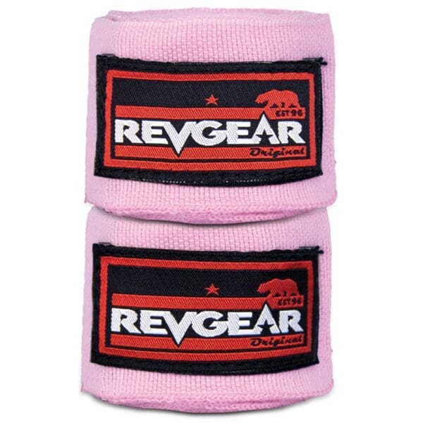 Pink wrist wraps, REVGEAR PRO SERIES ELASTIC HAND WRAPS WITH FULL WIDTH ANTI-LIFT ENCLOSURE 2X 120.