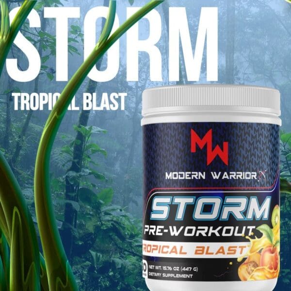 Storm Pre Workout Formula, tropical blast.