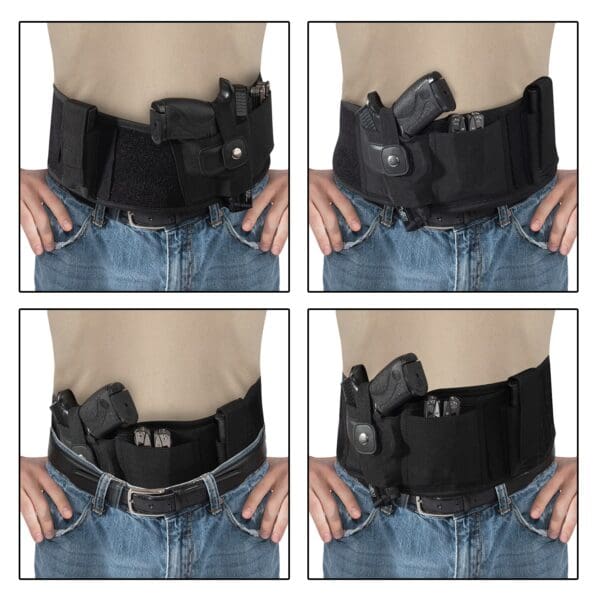 Pictures, man, Concealed Carry Neoprene Belly Band Holster.