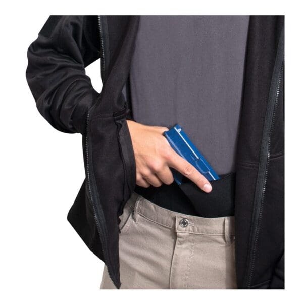 Man, black Concealed Carry Zipper Hoodie.