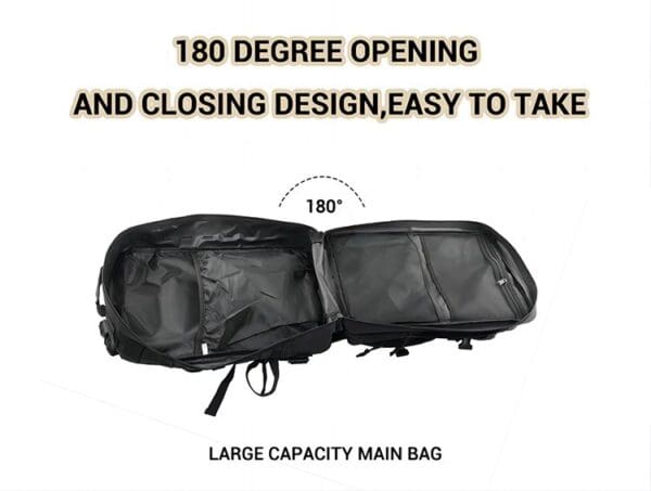 150 degree, opening and closing, Rapid Response Bug Out Bag.