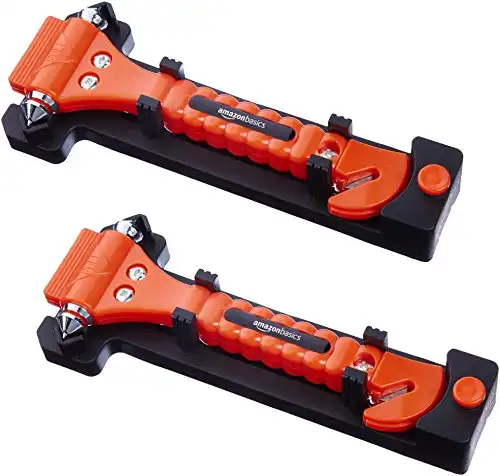 Emergency Seat Belt Cutter and Window Hammer Tool 2 Pack