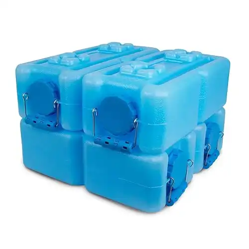 6-Pack of Stackable 3.5 Gallon Water Container Bricks
